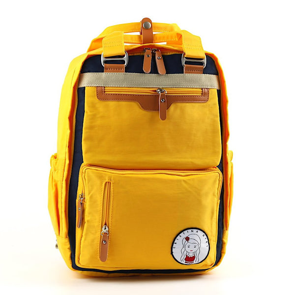 Yellow women's backpack