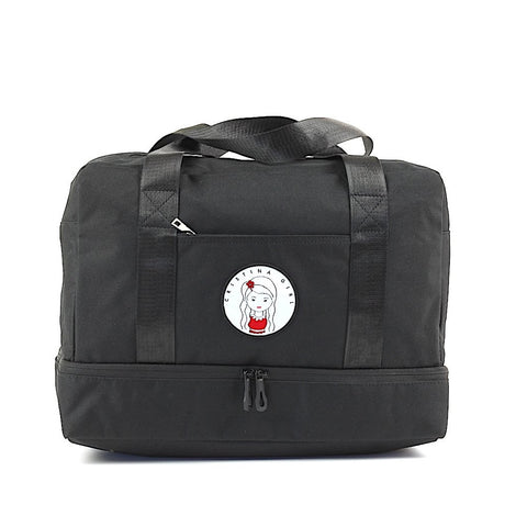 Black colour gym bag