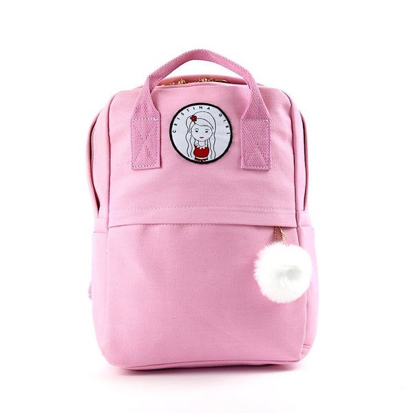 Pink womens backpack