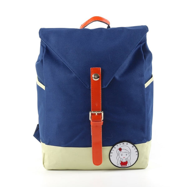Navy / beige womens backpack