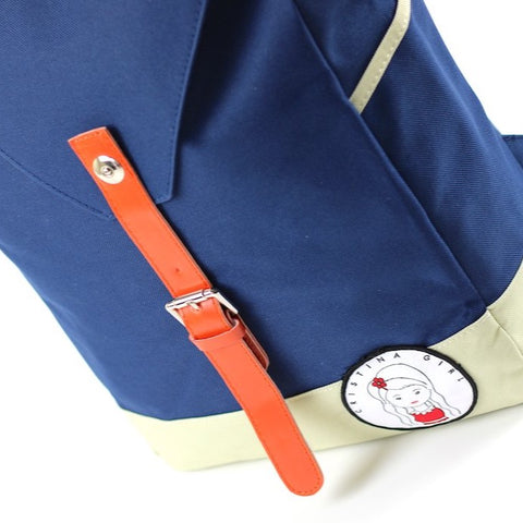 Navy / beige womens backpack