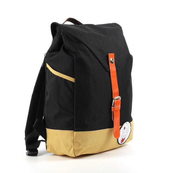 Black / beige womens backpack