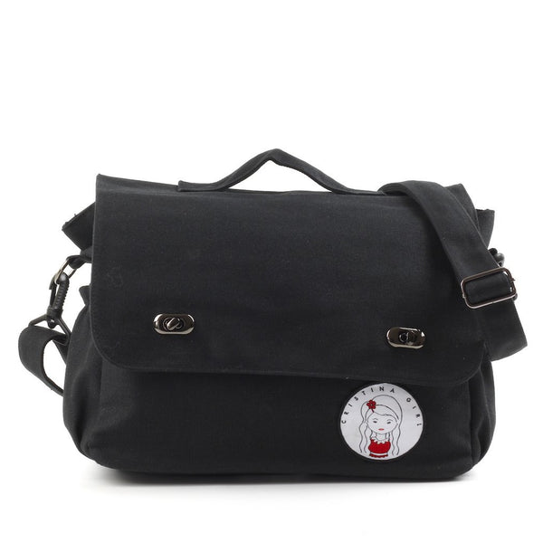 Black messenger bag for women