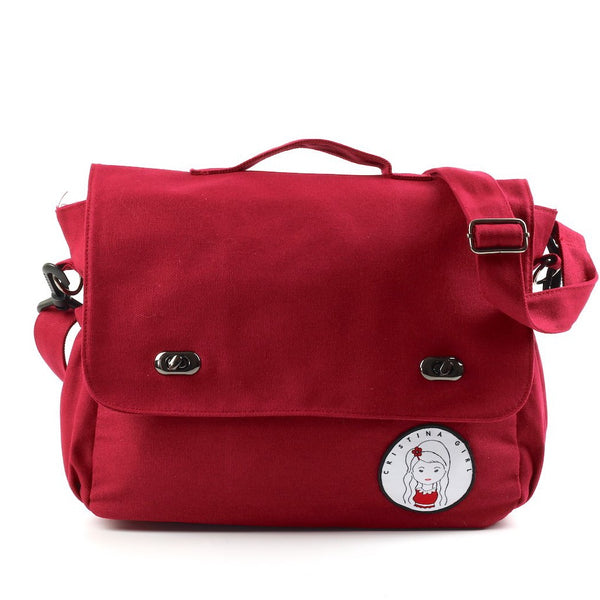 Red messenger bag for women