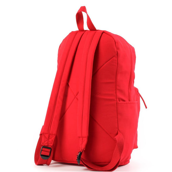 Red colour backpack for women
